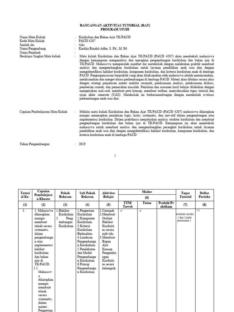 Rat Sat Paud4207 Pdf