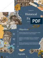 Blue and Brown Collage Textured Literature Historical Fiction Presentation