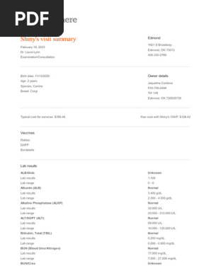 Visit Summary Details