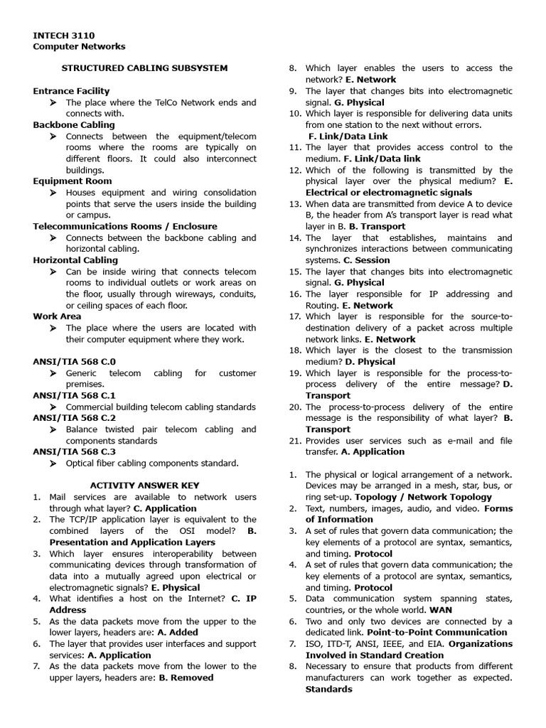 Intech 3110 | PDF