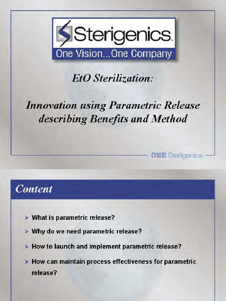(Pub) Sterigenics EtO Sterilization Innovation Using Parametric Release Describing Benefits