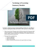 The Psychology of Learning Summary Booklet