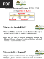 DBMS Keys.