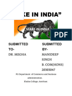 Manideep Singh 20303047 B.com (Hons.) PDF