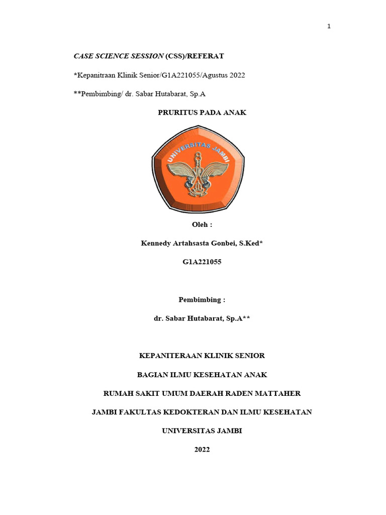 CSS Pruritus Kennedy Artahsasta | PDF