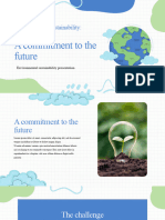 Blue and Green Illustrated Environmental Sustainability Presentation