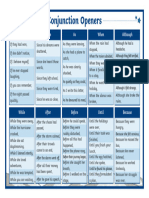 Conjunction Openers Word Mat