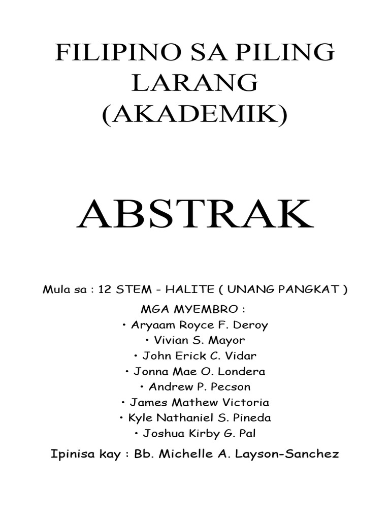 Filipino Sa Piling Larang | PDF