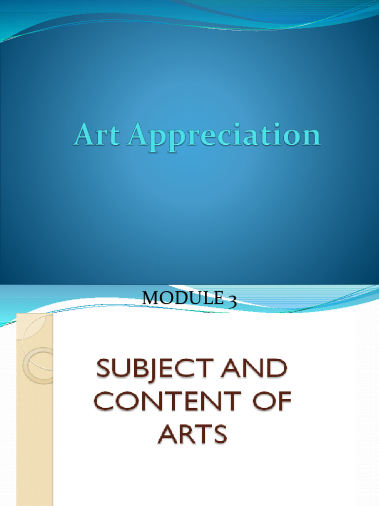 Art App Module 3 Subjects and Contents of Arts | PDF | Expressionism ...