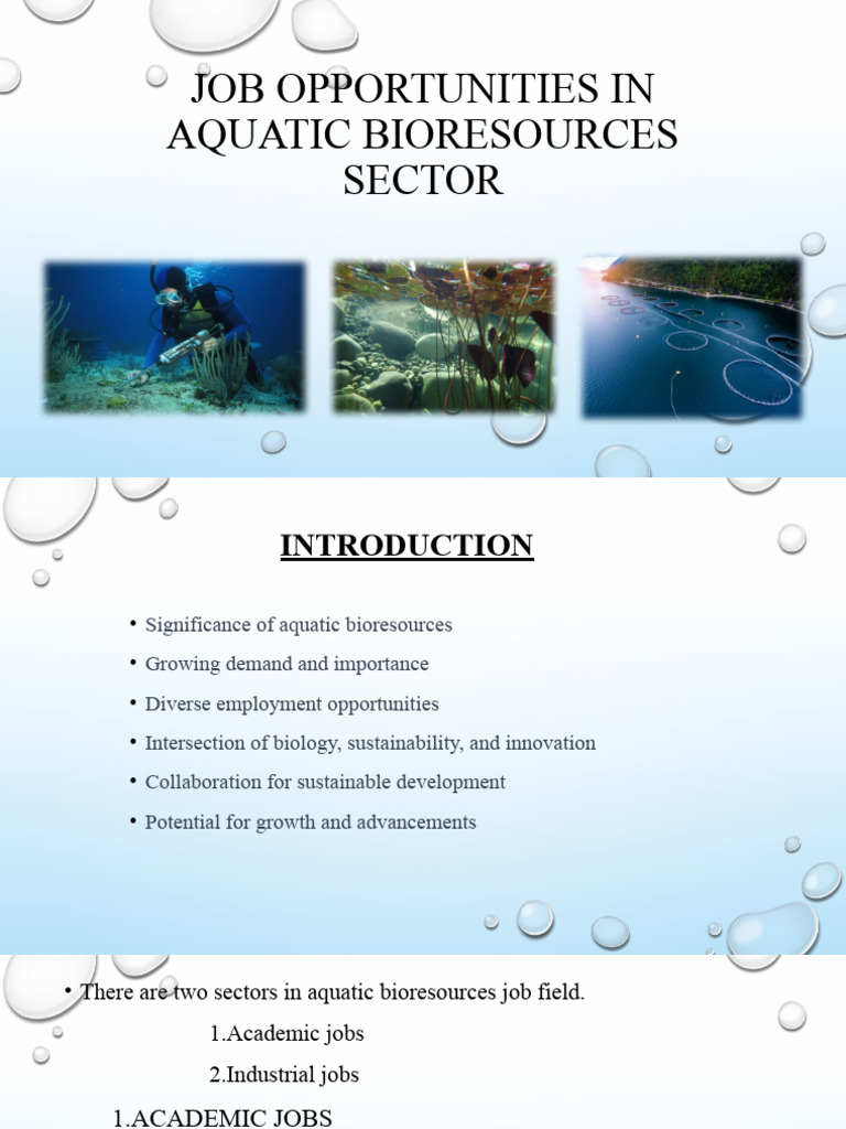 Job Opportunities in Aquatic Bioresources Sector PDF