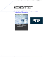 Test Bank For Essentials of Modern Business Statistics With Microsoft Excel 6th Edition Download