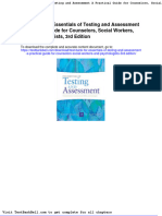Test Bank For Essentials of Testing and Assessment A Practical Guide For Counselors Social Workers and Psychologists 3rd Edition Download
