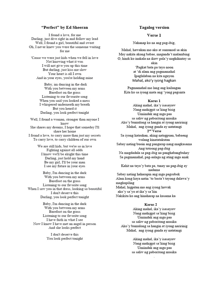 Perfect Tagalog Version | PDF | Philippines | Languages Of Southeast Asia