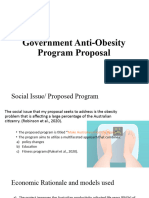 Government Anti-Obesity Program Proposal