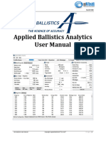 Applied Ballistics Analytics User Manual