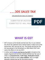 Goods Sales Tax: Submitted By-Jagteshwar Submitted To - Mrs. Prabhjot