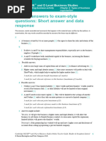 Chapter 4 Types of Business Organisation - Sample Answers To Short Answer and Data Response Question 2