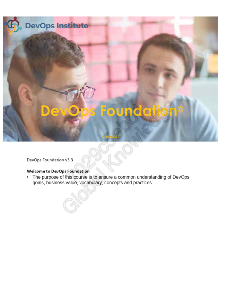 DevOps Foundation Course Overview | PDF | Scrum (Software Development ...
