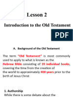 Lesson 2 Introduction To The Old Testament