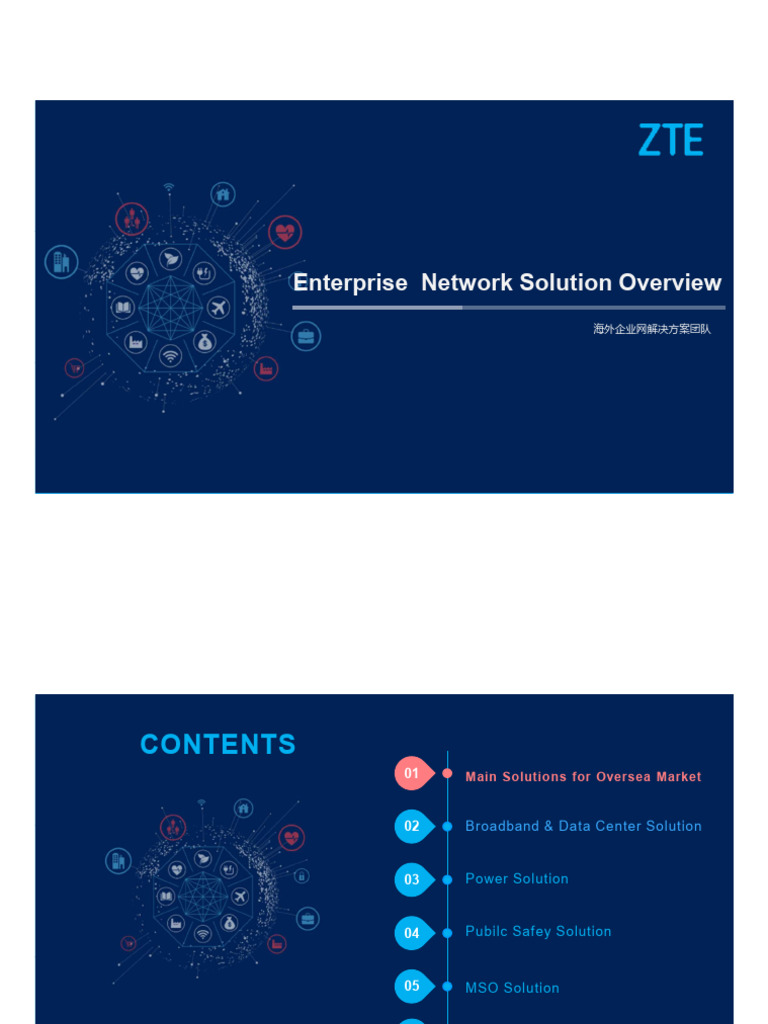 ZTE Enterprise Network Solution Overview | PDF | Internet Access | Data ...