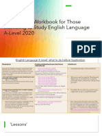 Compulsory Workbook For Those Intending To Study English Language A Level 2020