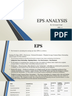 Eps Analysis: By: Simranjeet Singh Mba - A 28