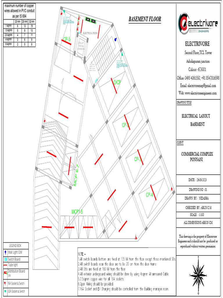 Electrical Layout for OTIS Lift System | PDF | Building Engineering | Wire