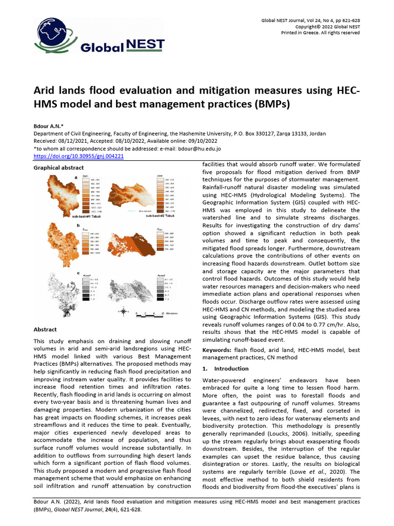 Arid Lands Flood Evaluation and Mitigation Measures Using HECHMS Model ...