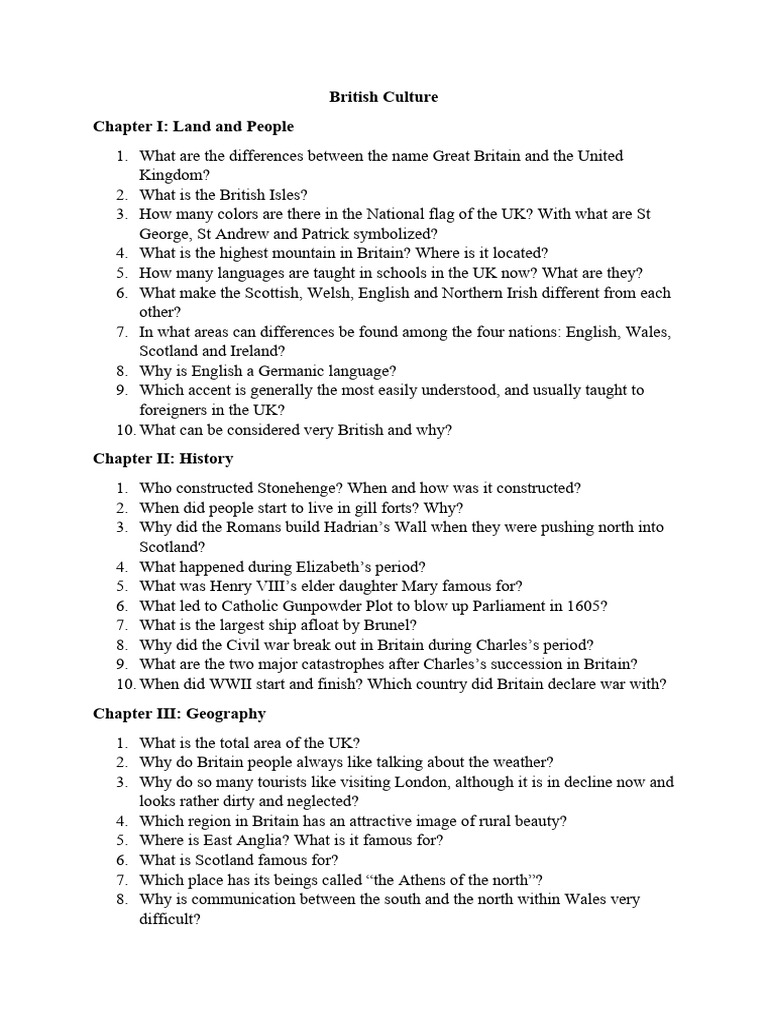 Overview of British Culture and Society | PDF | United Kingdom | England