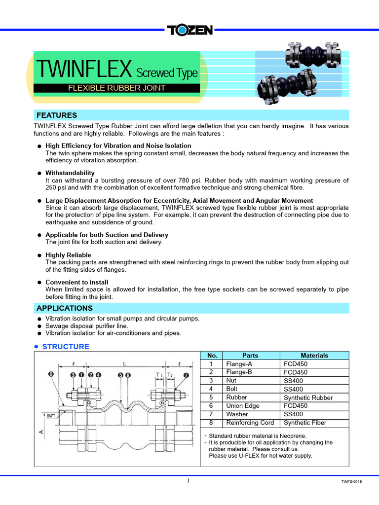 Tozen Flexible Joint PDF