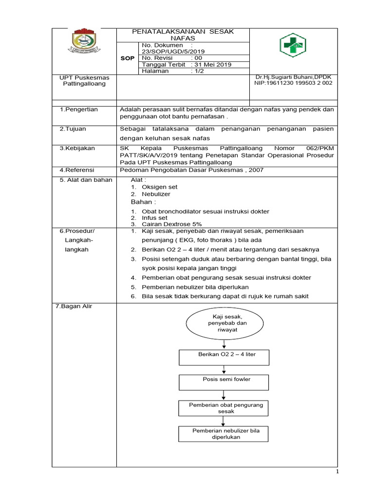 23 Penanganan Sesak Nafas | PDF