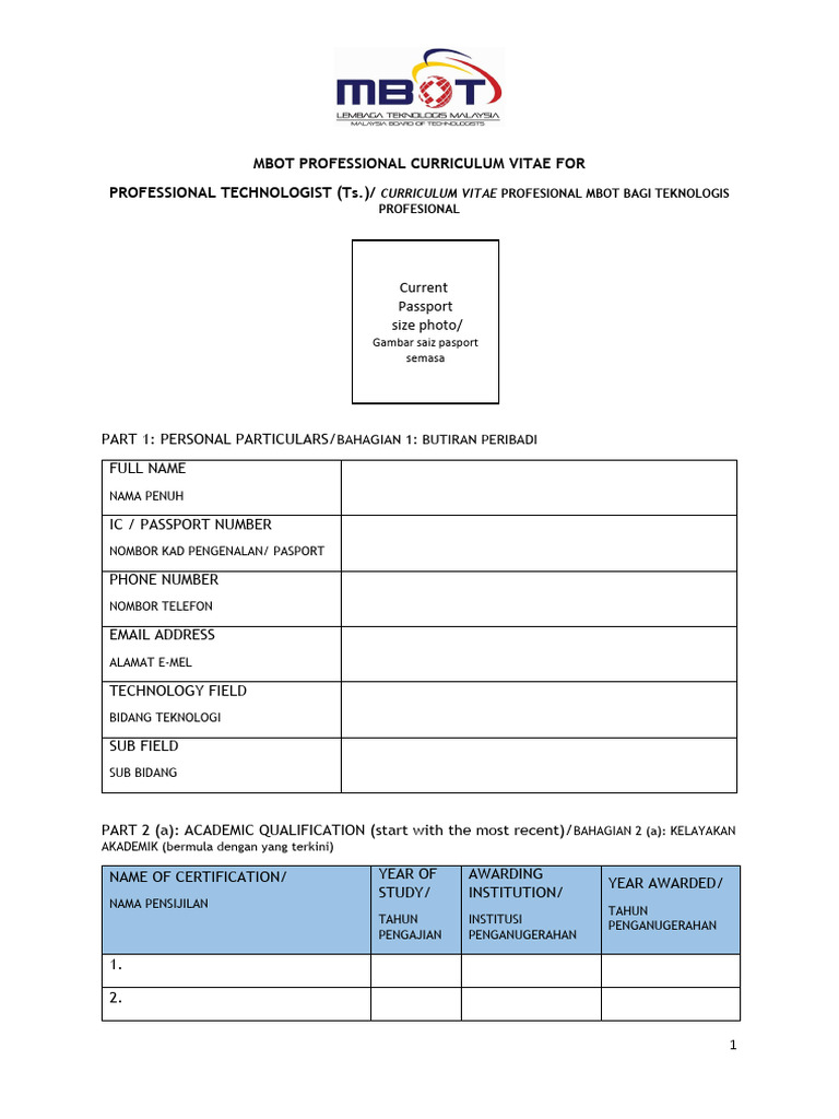 mbot-professional-curriculum-vitae-form-pdf