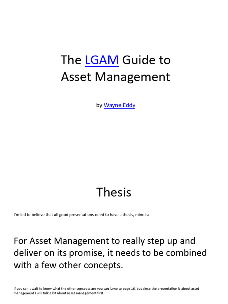 Asset Management Plan Sample