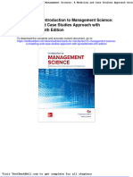 Test Bank For Introduction To Management Science A Modeling and Case Studies Approach With Spreadsheets 6th Edition Download