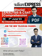 07.06.2023 - CSLIVE - Chandan Sharma - Current Affairs