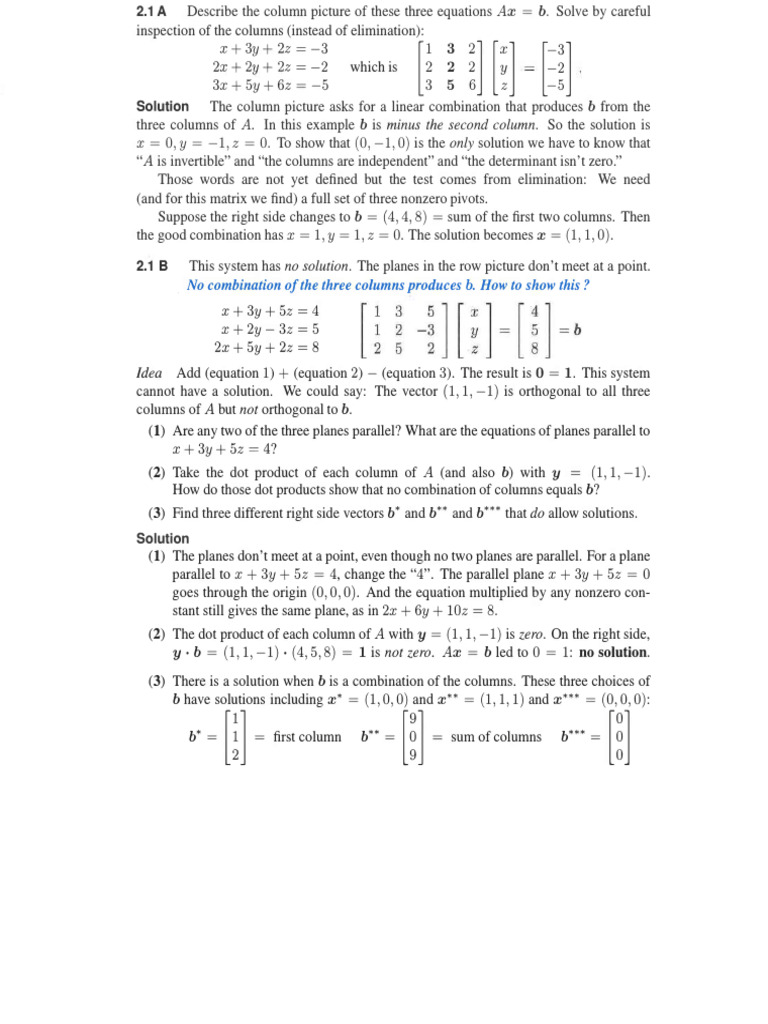Introduction to Linear Algebra, 5th Ed. | PDF
