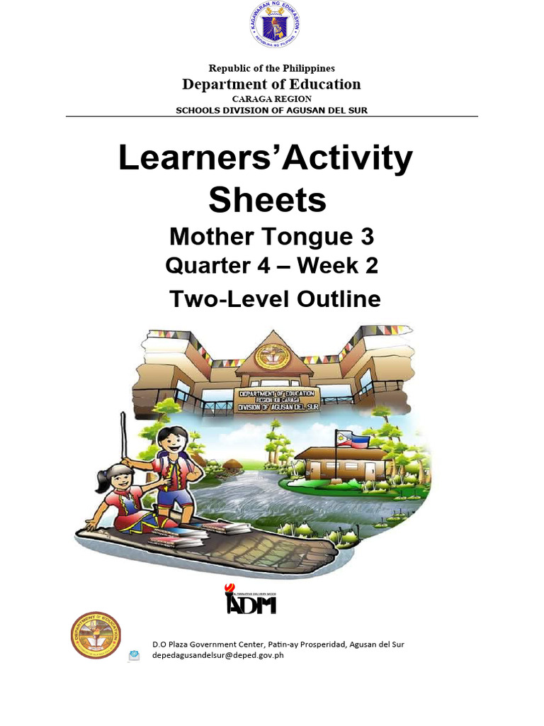Learners'Activity Sheets Mother Tongue 3 PDF