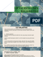 Uji Validitas Dan Reliabilitas