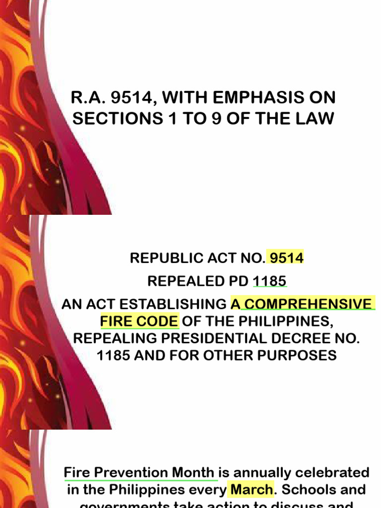 Understanding RA 9514 Fire Code | PDF | Fire Safety | Fires