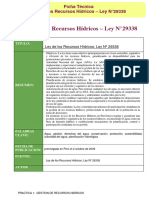 FICHA TECNICA DE RECURSOS HIDRICOS Ley Recuer