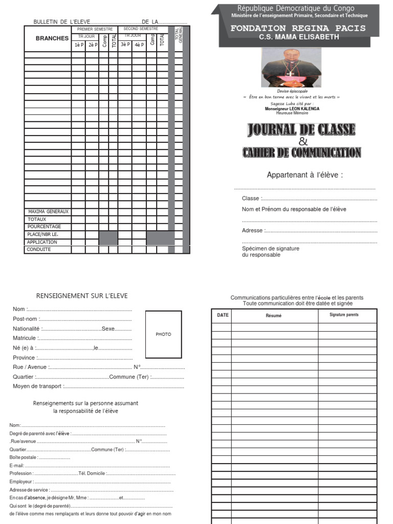 Journal de classe pour enseignants et élèves | PDF