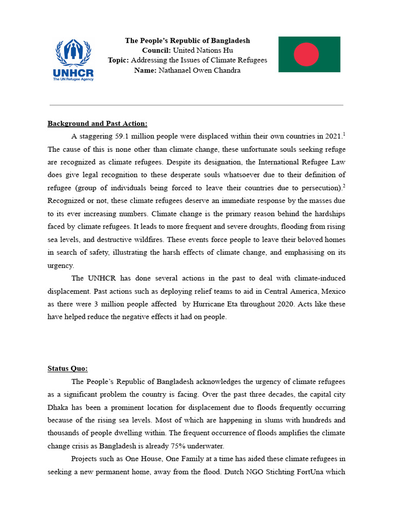 Bangladesh's Response to Climate Refugees | PDF | United Nations High ...