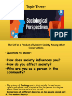 Topic 3 - Sociological Perspective