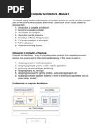 Lecture Notes-Computer Architecture-Module 1