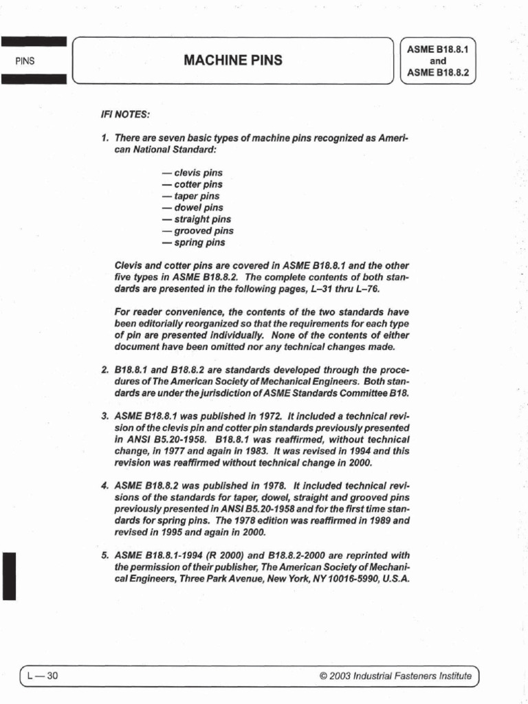 ASME B18.8.1 and ASME B18.8.2 2003 PDF Mechanical Engineering