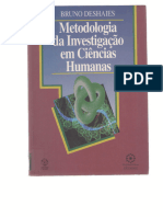 Metodologia Da Investigaç - o - Bruno Deshaies - 01