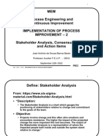 ProceEngContImprov 5 DMAIC Define StakeHolders