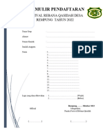 Formulir Pendaftaran Qasidah Rebana