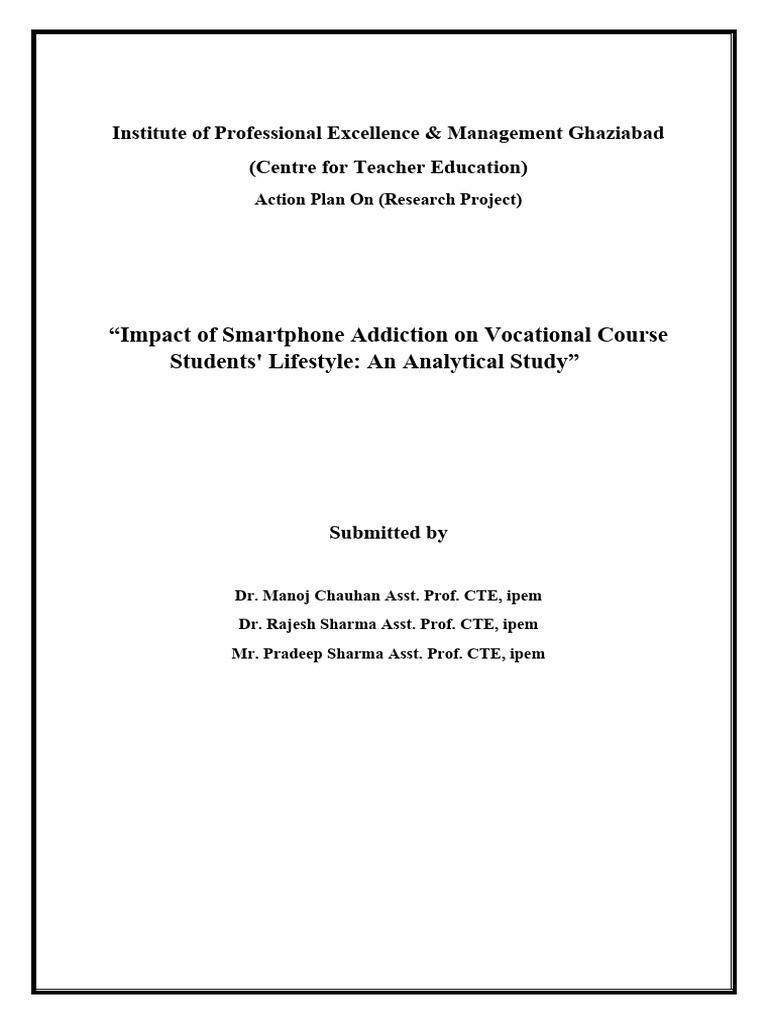 Smartphone Addiction's Impact on Students | PDF | Smartphone | Adolescence