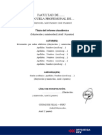 Estructura de Infome Académico